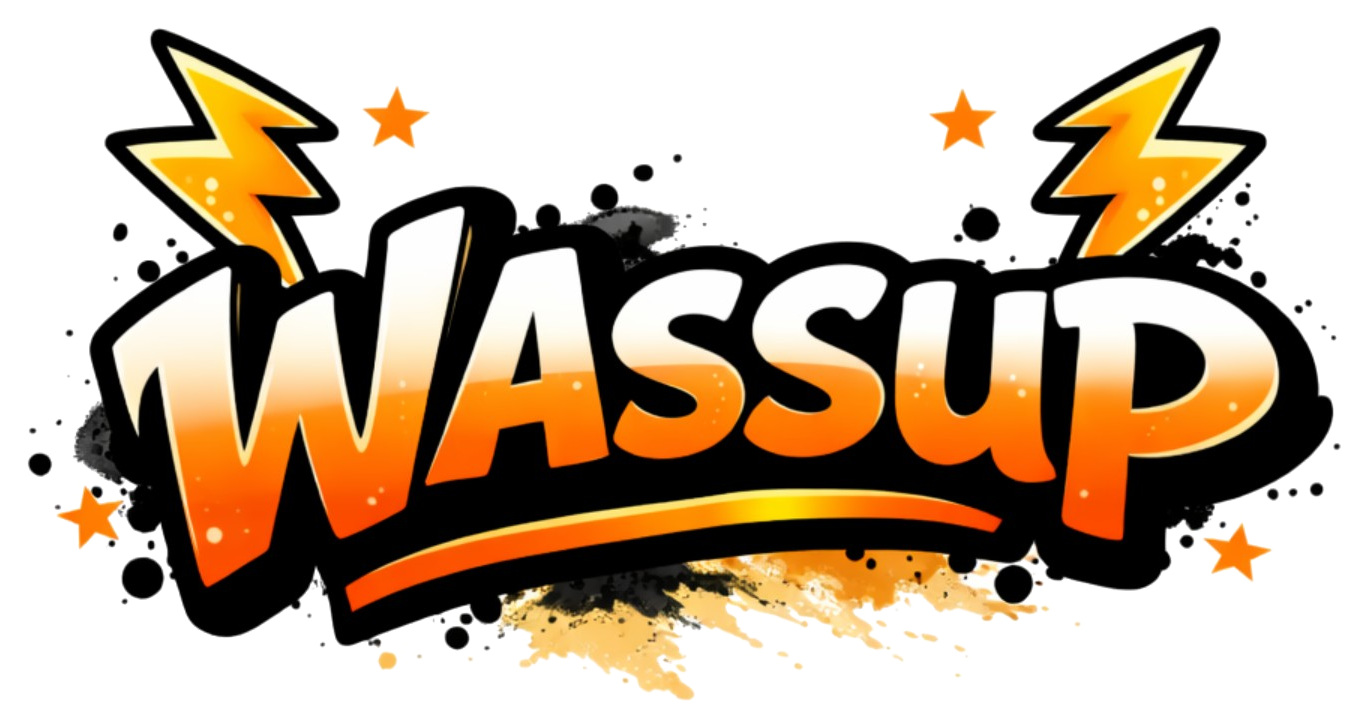 Official orange, white and black WAssup logo